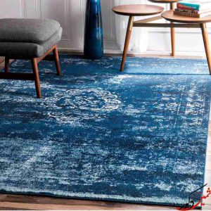 استفاده از فرش به رنگ آبی درباری زیبا و جذاب